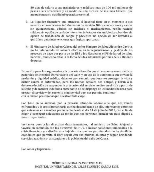 Carta Abierta HUV 2